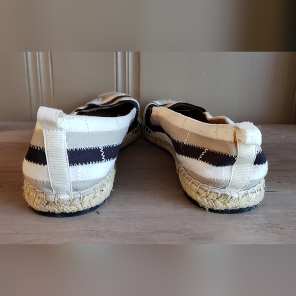 Adrienne Vittadini Ale Striped Slip On Espadrilles Flats Shoes Size 9M - Picture 4 of 7